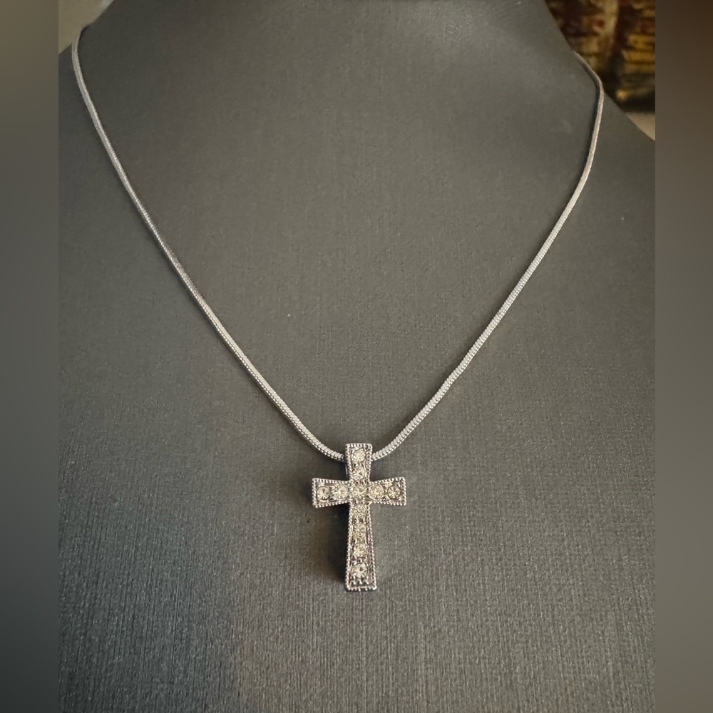 Nadri CZ Cross Necklace